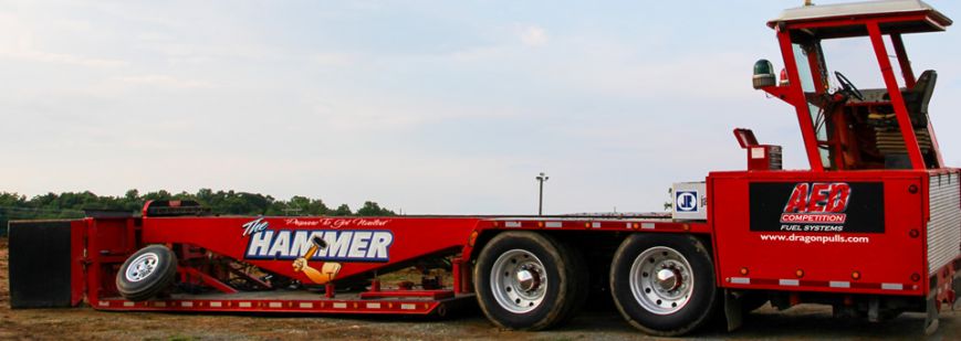 Paul Schrock pulls the Hammer at the Rockingham County Fair in Harrisonburg on his way to the top spot in the 7800 Light Pro Stock class in 2013.